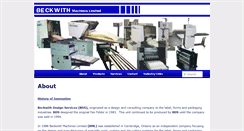 Desktop Screenshot of beckwithmachines.com
